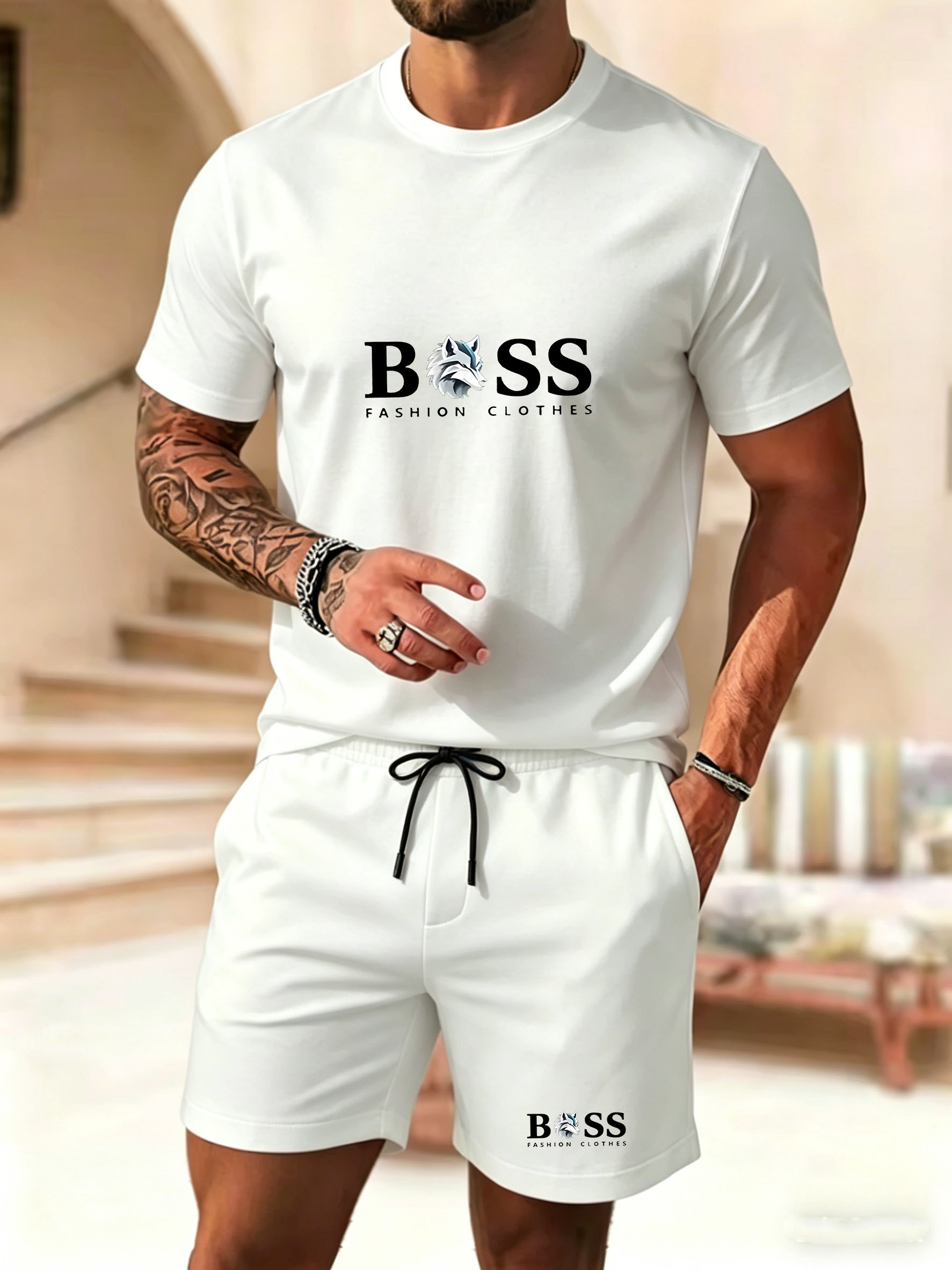 Running Gear For Men - Men's two-piece sportswear short sleeved T-shirt