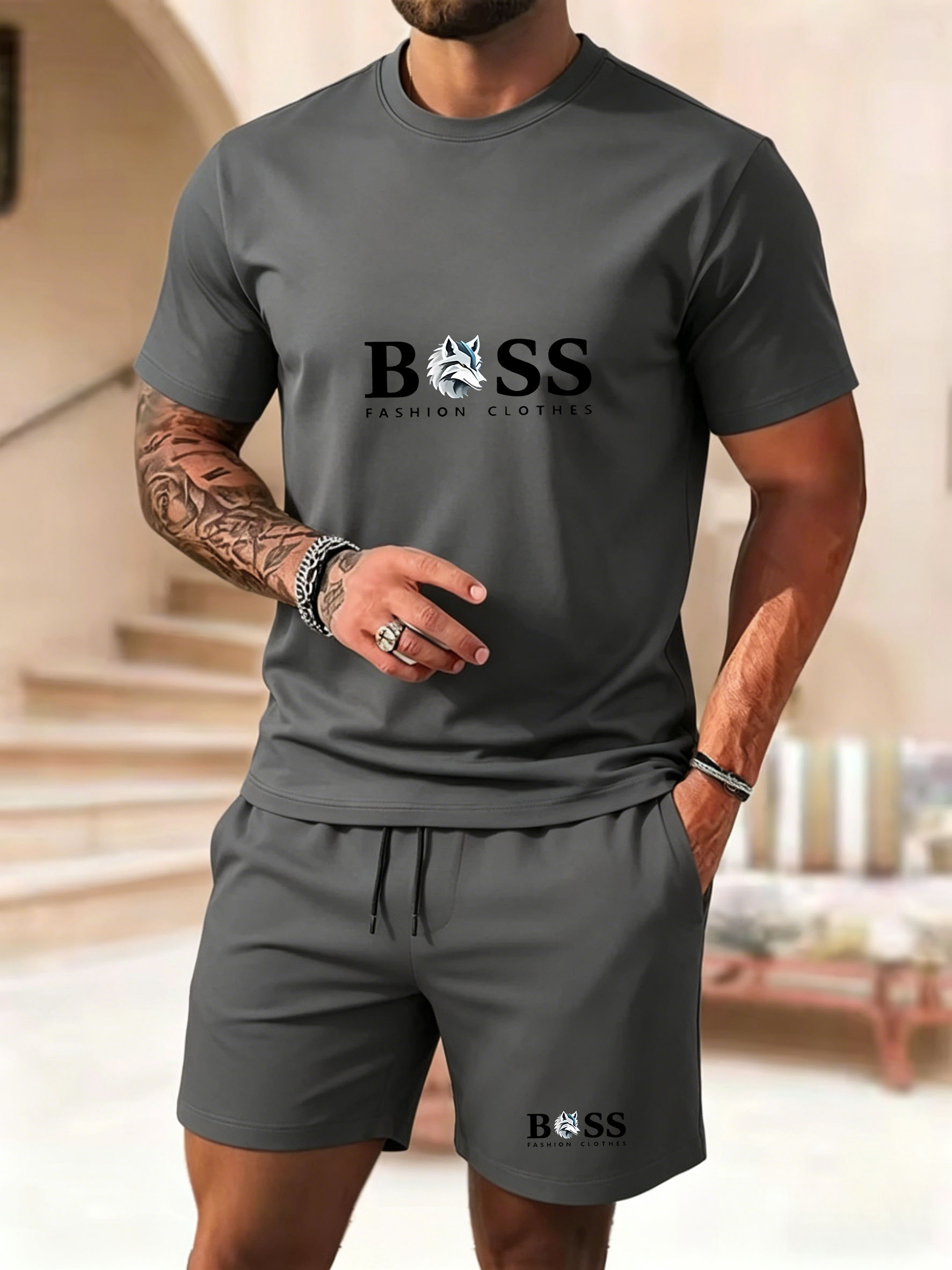 Men's two-piece sportswear sho - Running Gear For Men ulasan dan harga