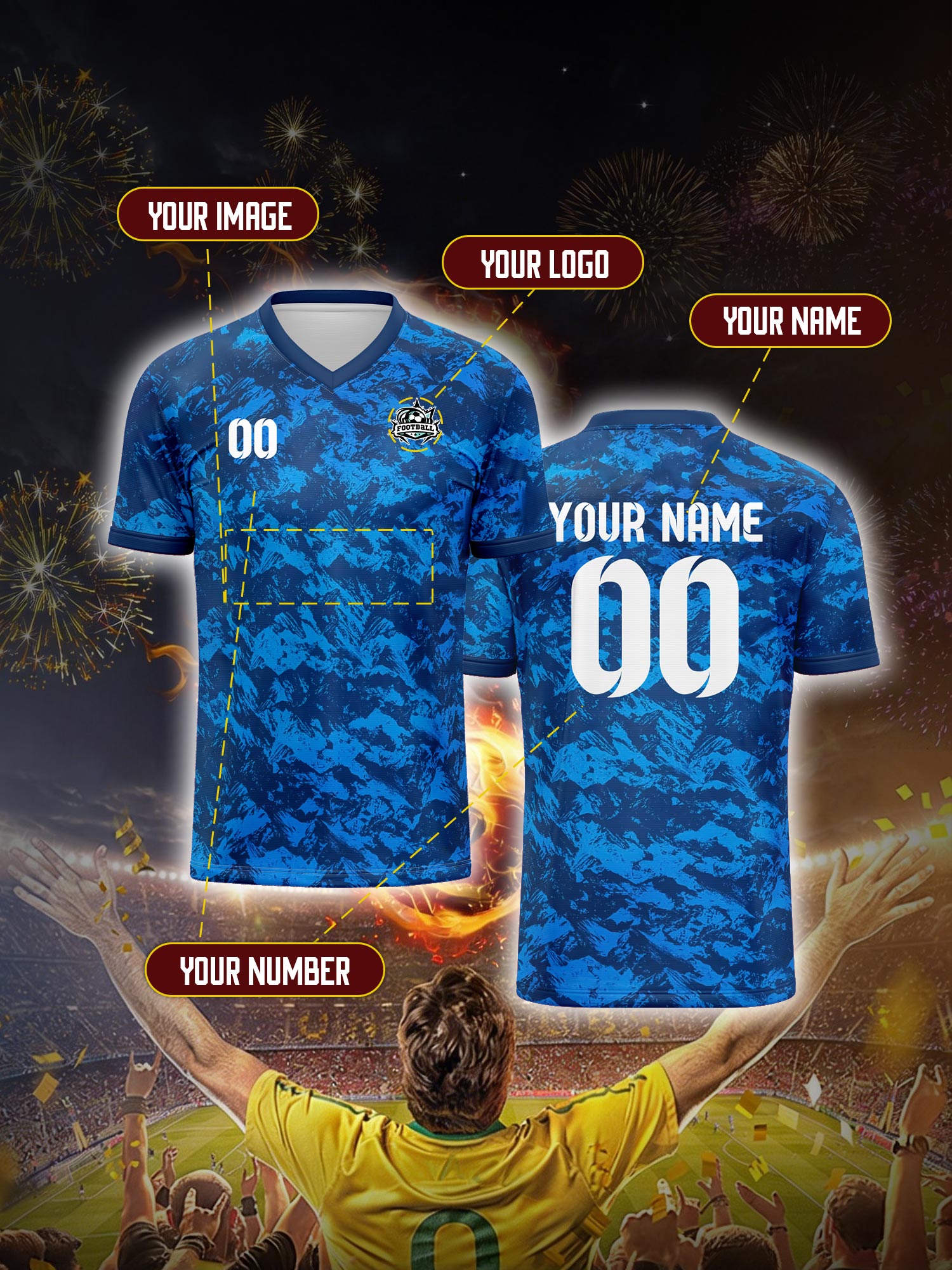 Custom Soccer Jersey With Cust - Running Gear For Men ulasan dan harga