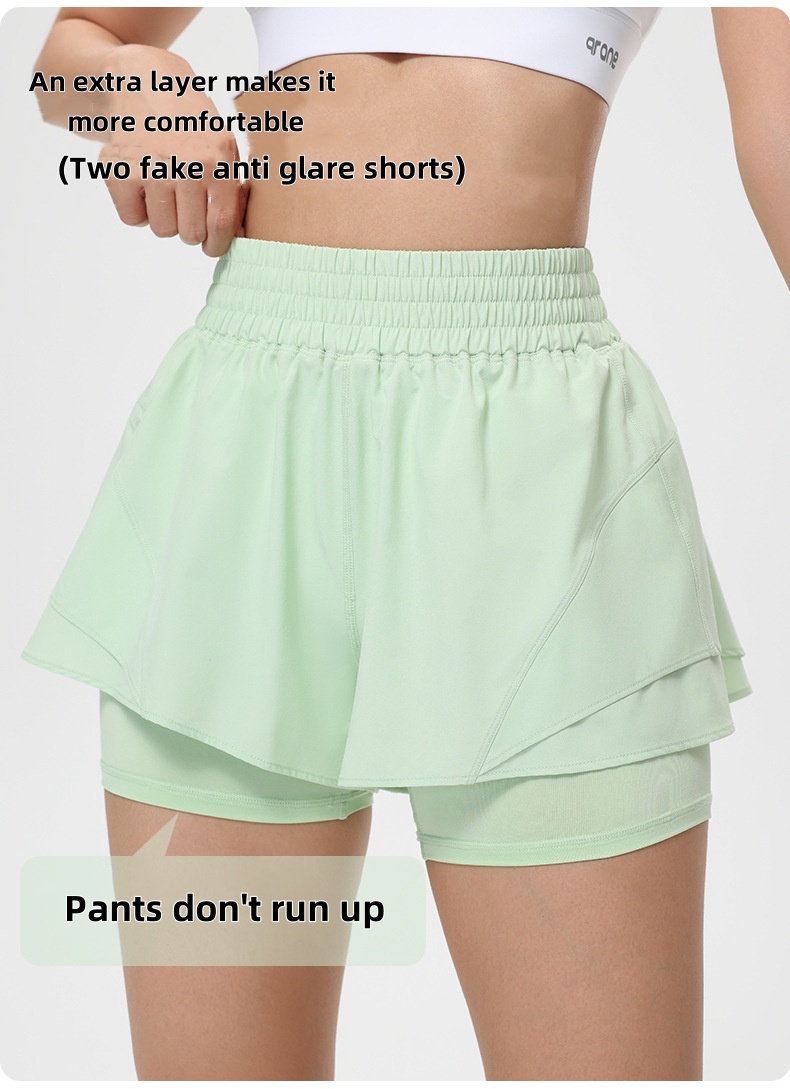 Thin breathable shorts with hi - Running Gear Women ulasan dan harga