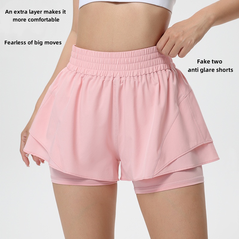Thin breathable shorts with hi - Running Gear Women ulasan dan harga